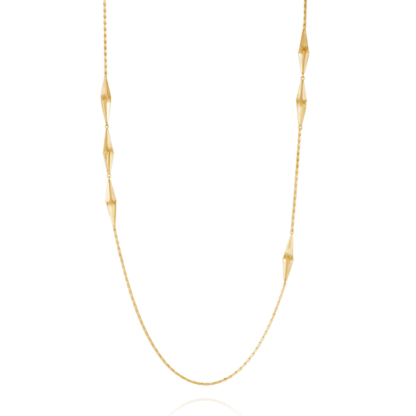 Long Shard Necklace Gold Plated