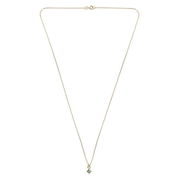Princess Cut Emerald Necklace