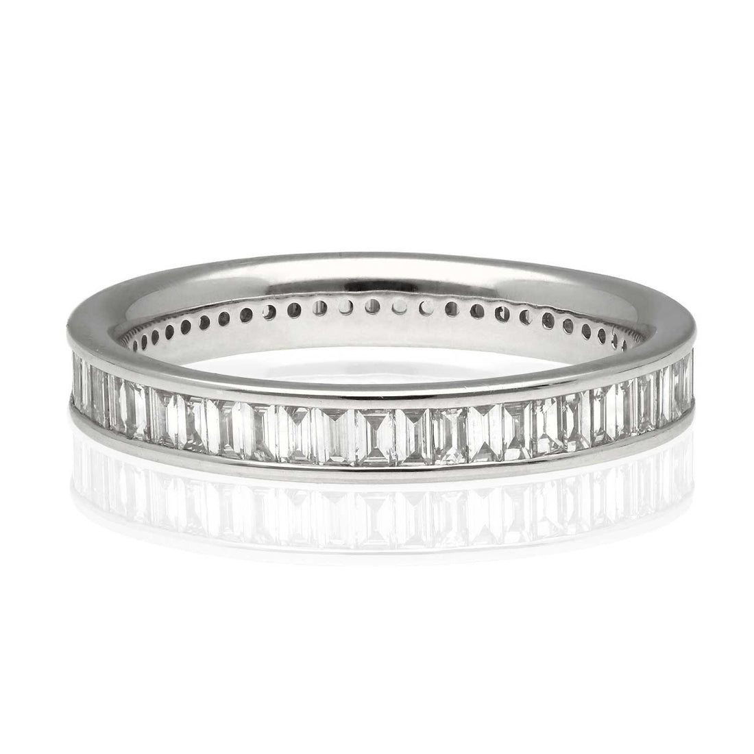 EC One Baguette 18ct White Gold Full Eternity