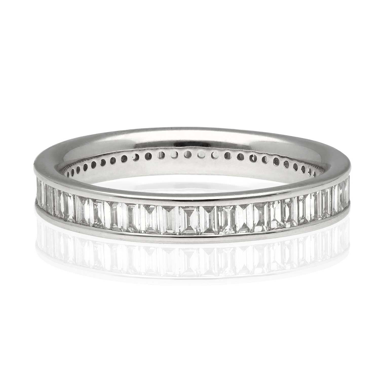 EC One Baguette 18ct White Gold Full Eternity