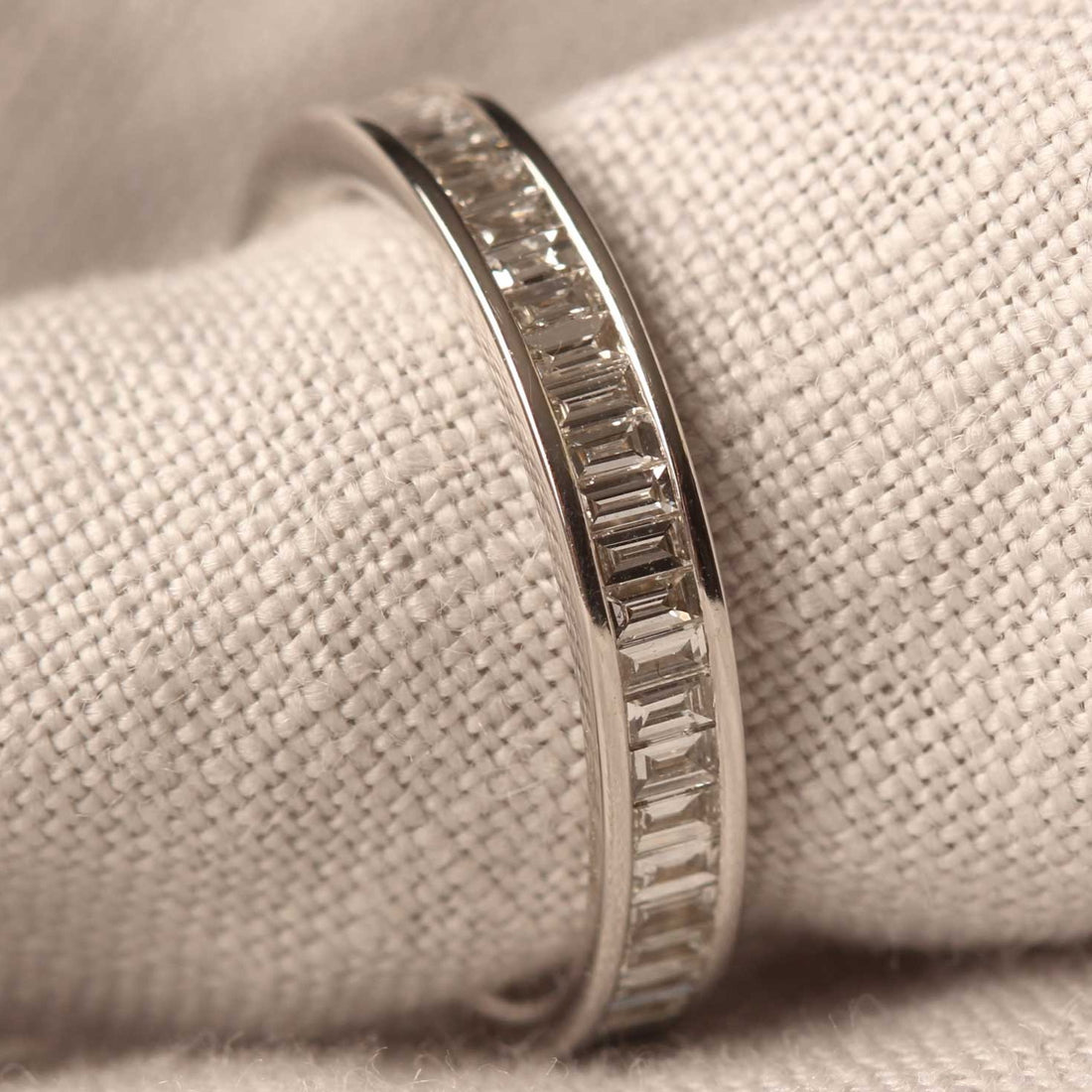 EC One Baguette 18ct White Gold Full Eternity