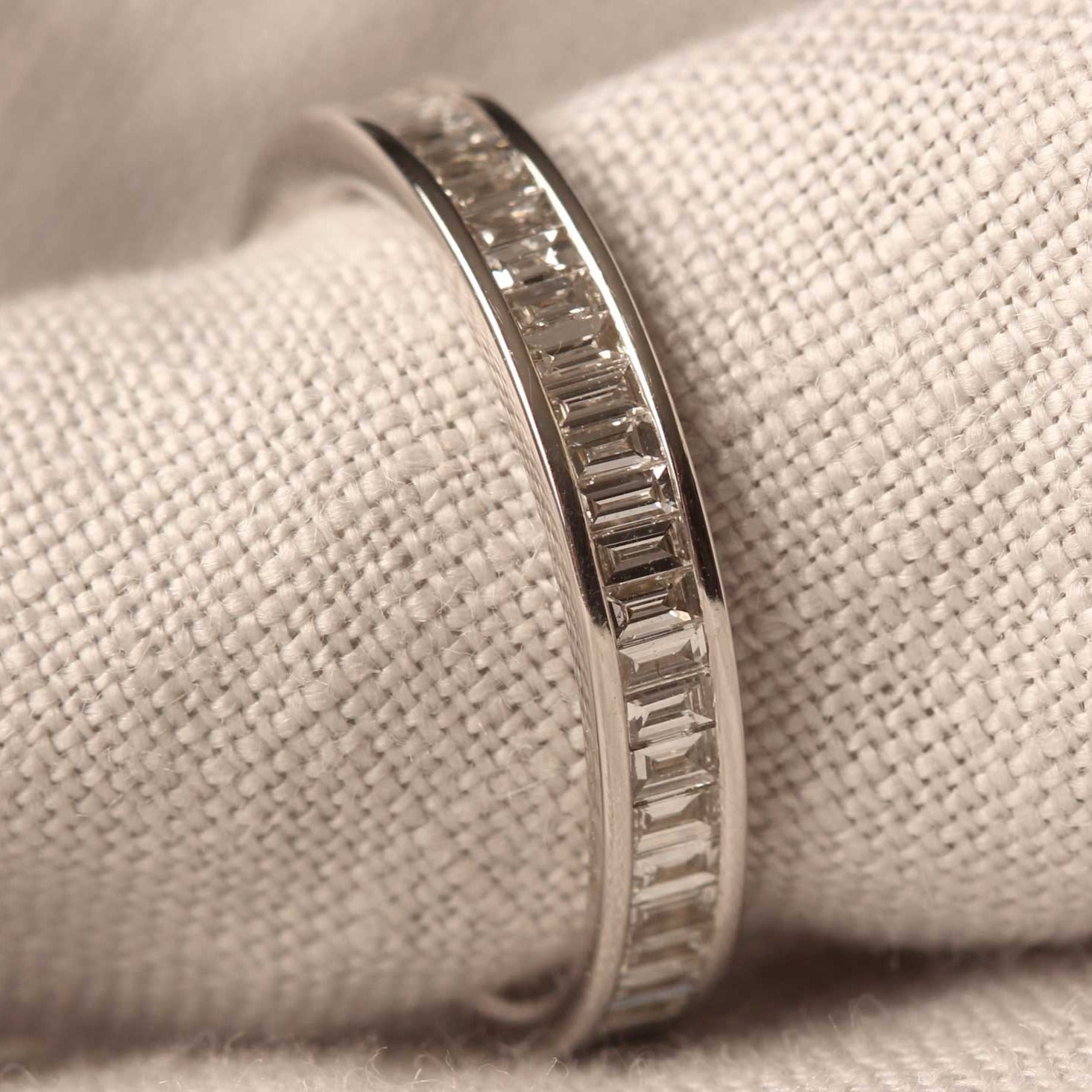 EC One Baguette 18ct White Gold Full Eternity