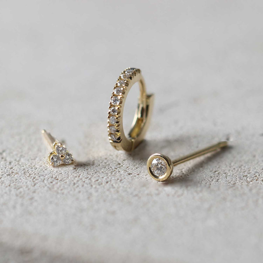 EC One recycled gold diamond earrings