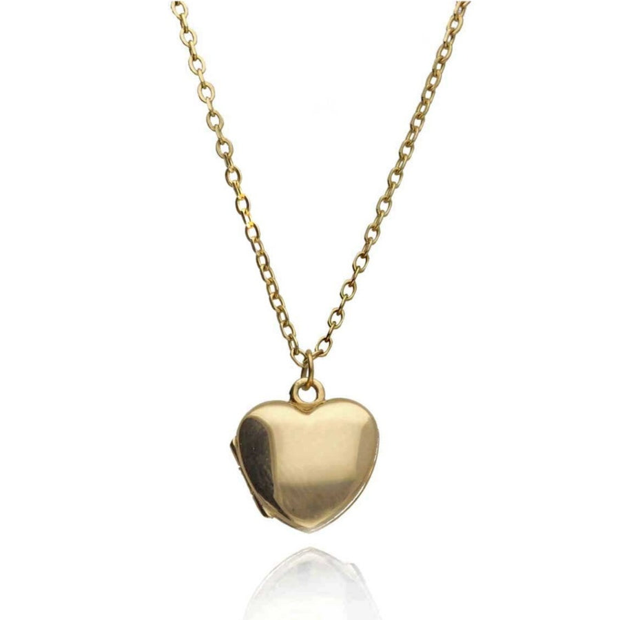 EC One Small Heart recycled Gold Locket Necklace