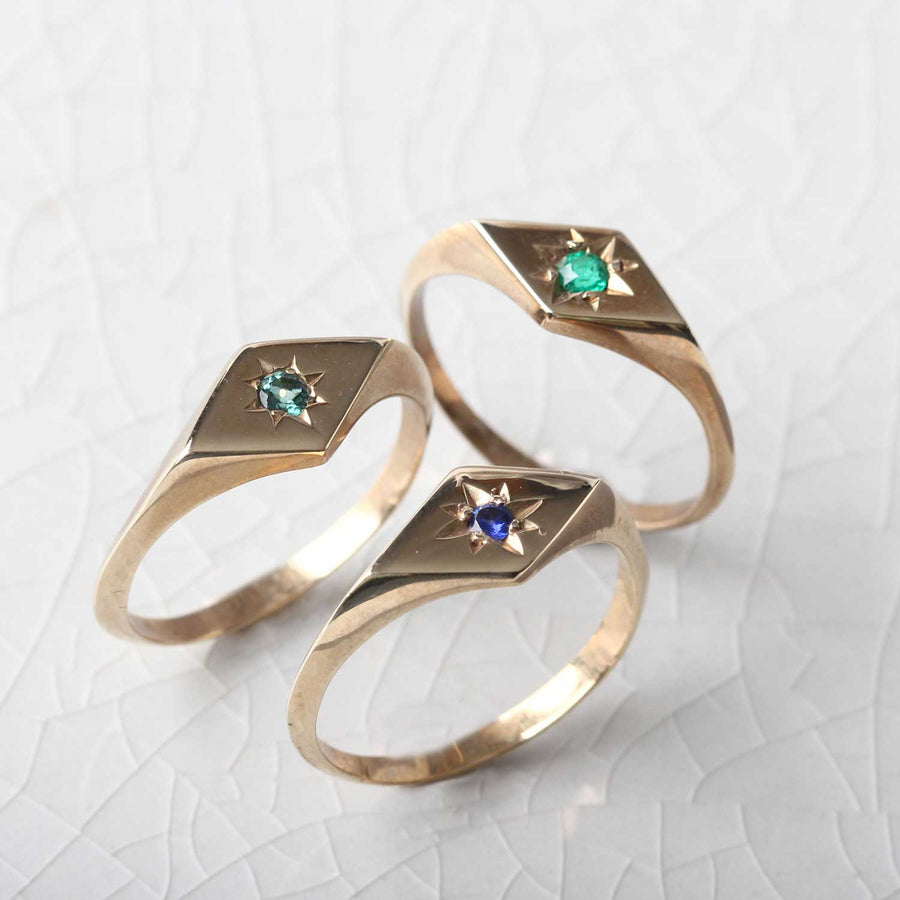 EC One Ellie Air Recycled gold kite rings at EC One London
