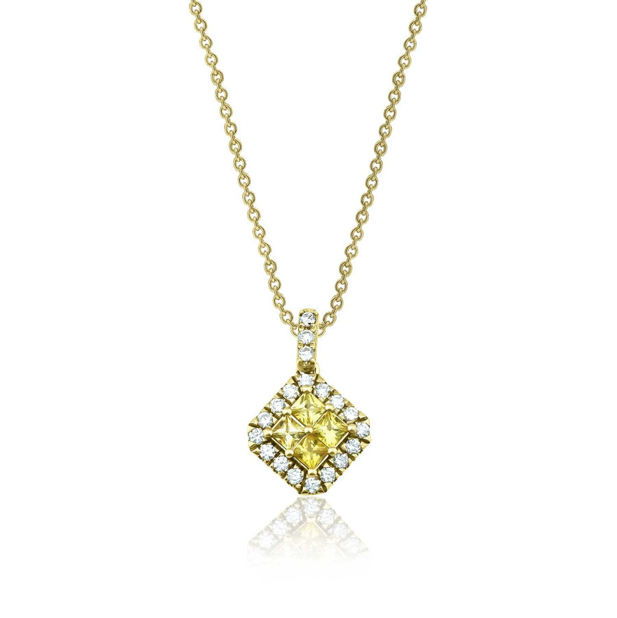 GFG FORTUNA Yellow Sapphire and Diamond Necklace at EC One London
