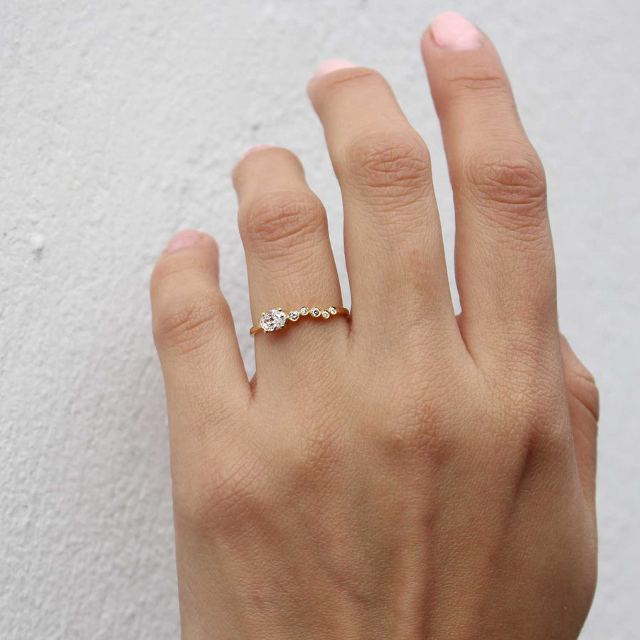 GFG Seraphina Diamond Wing Gold Ring