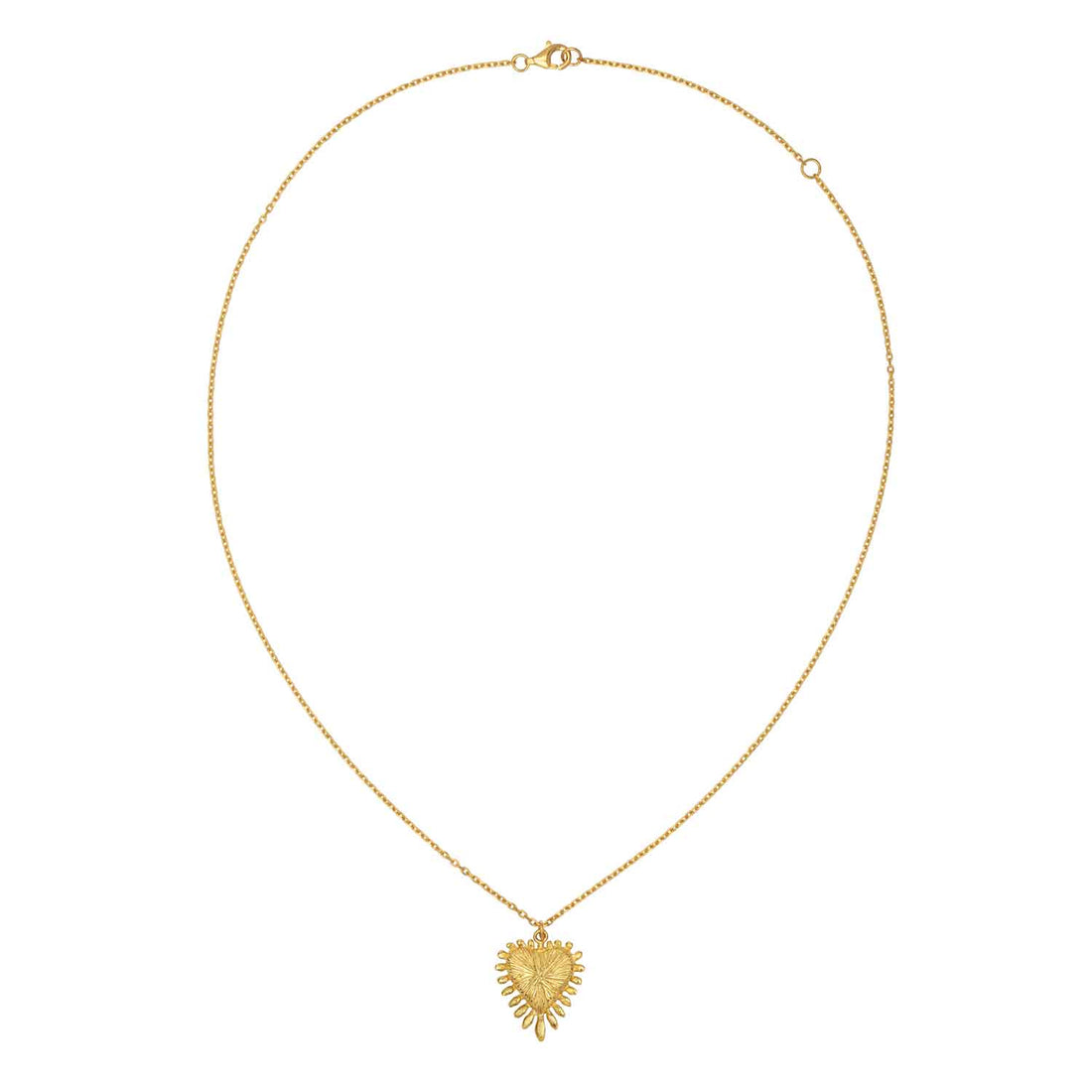 Zoe & Morgan Heart Rays Gold Plated Necklace