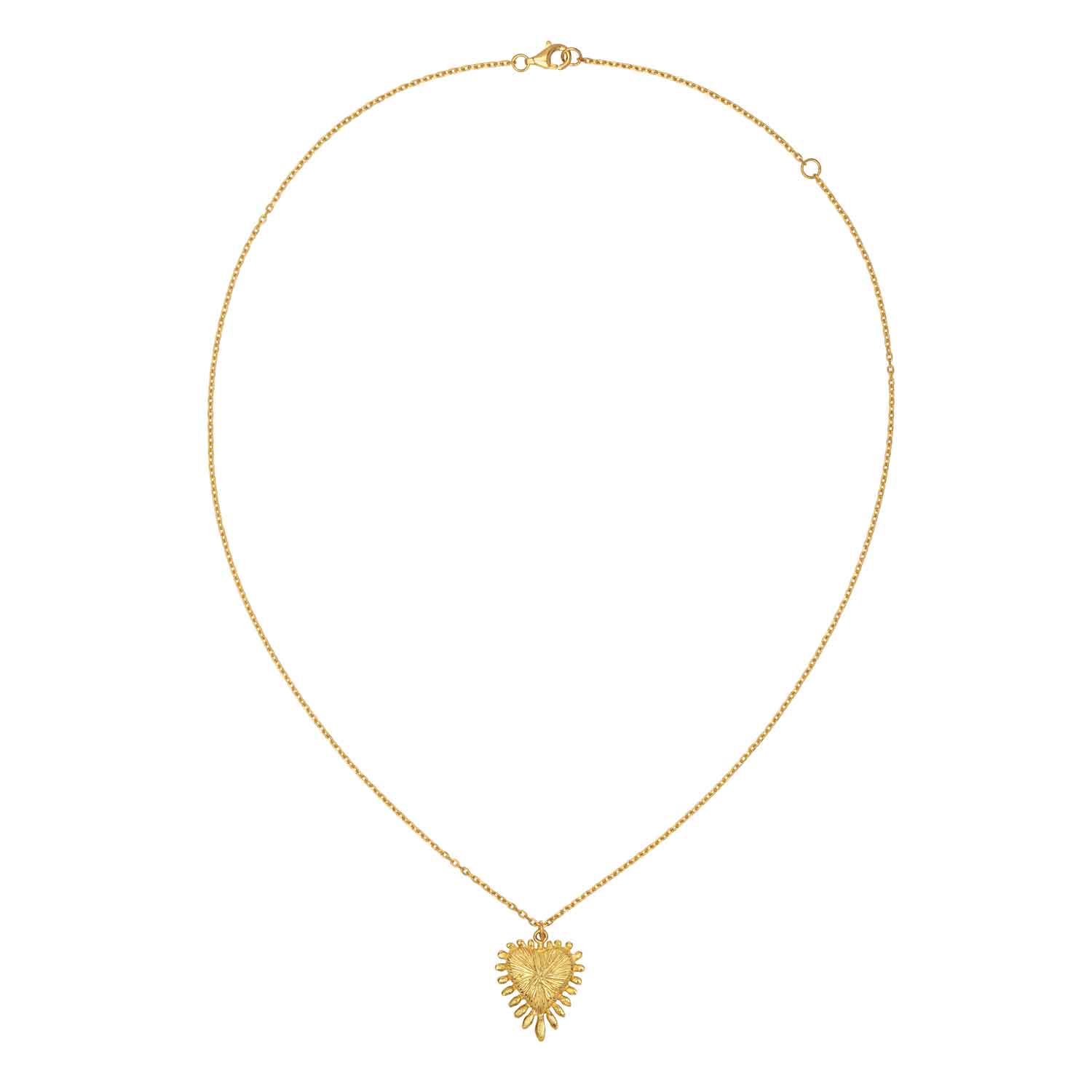 Zoe & Morgan Heart Rays Gold Plated Necklace