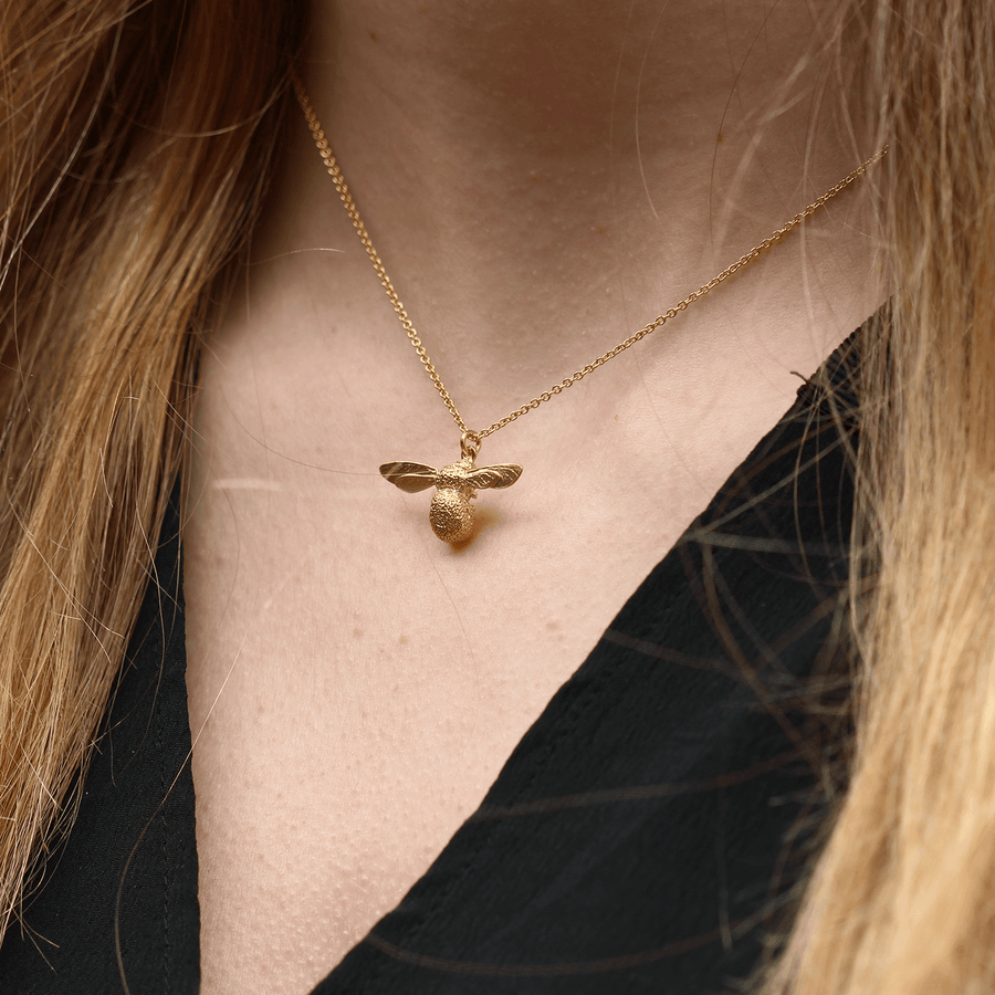 Alex Monroe Baby bee necklace gold plated at EC One London