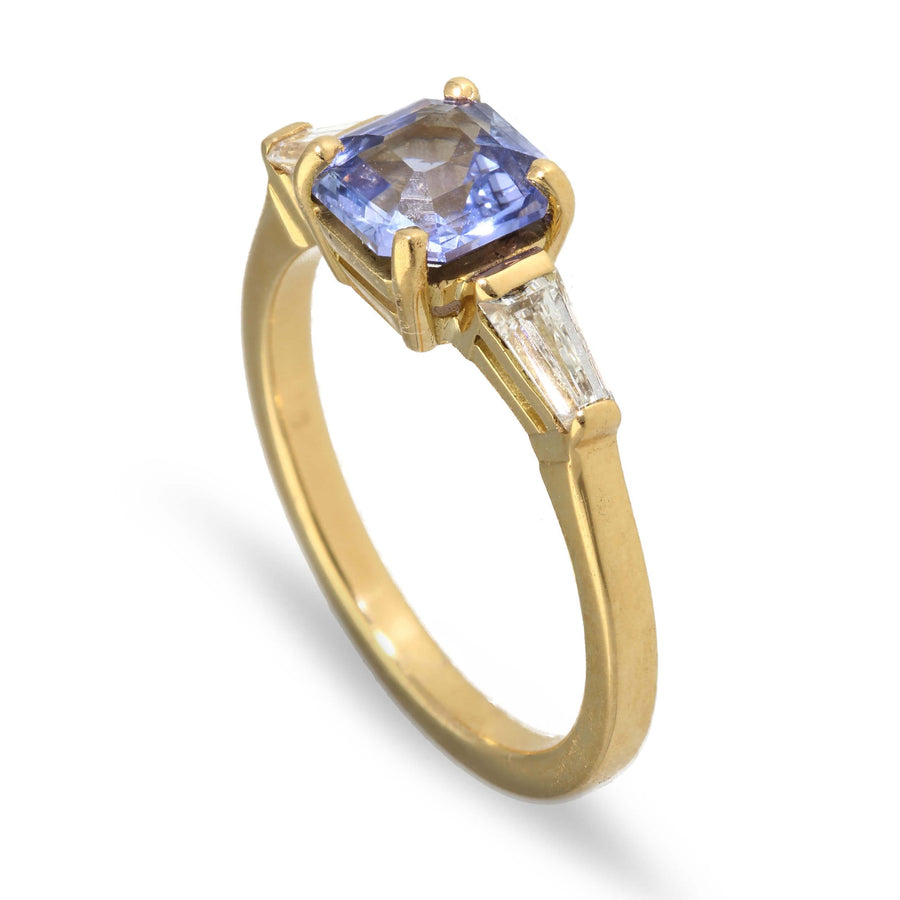 EC One JESSICA Ethical Octagon Blue Sapphire Engagement Ring handmade in London