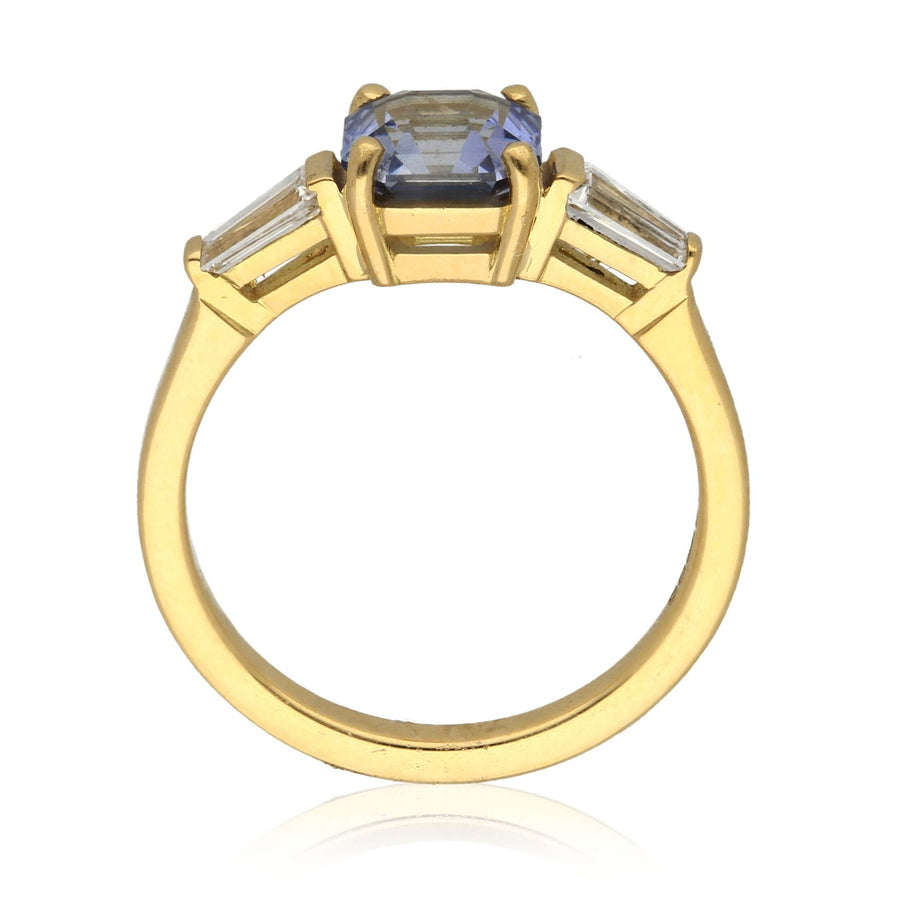 EC One JESSICA Ethical Octagon Blue Sapphire Engagement Ring handmade in London