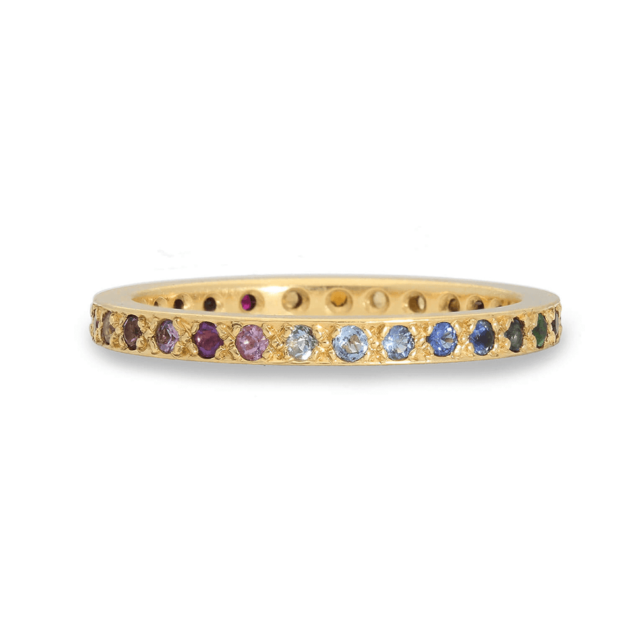 Narrow Kaleidoscope Gold Ring