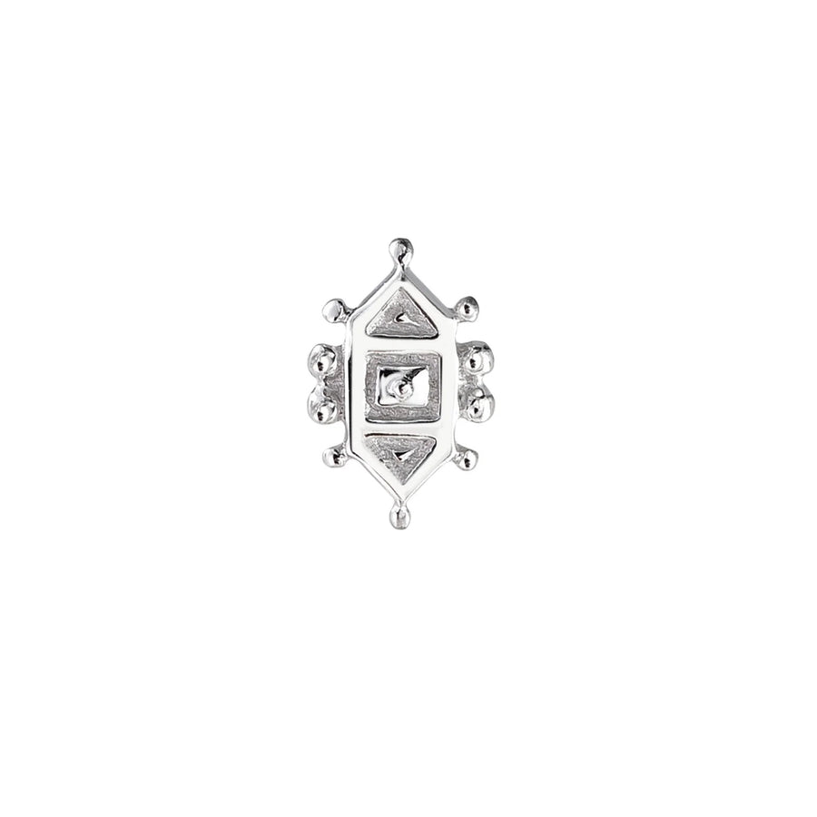 Metier Single DALA 3.2 Stud Earring White Gold at EC One London