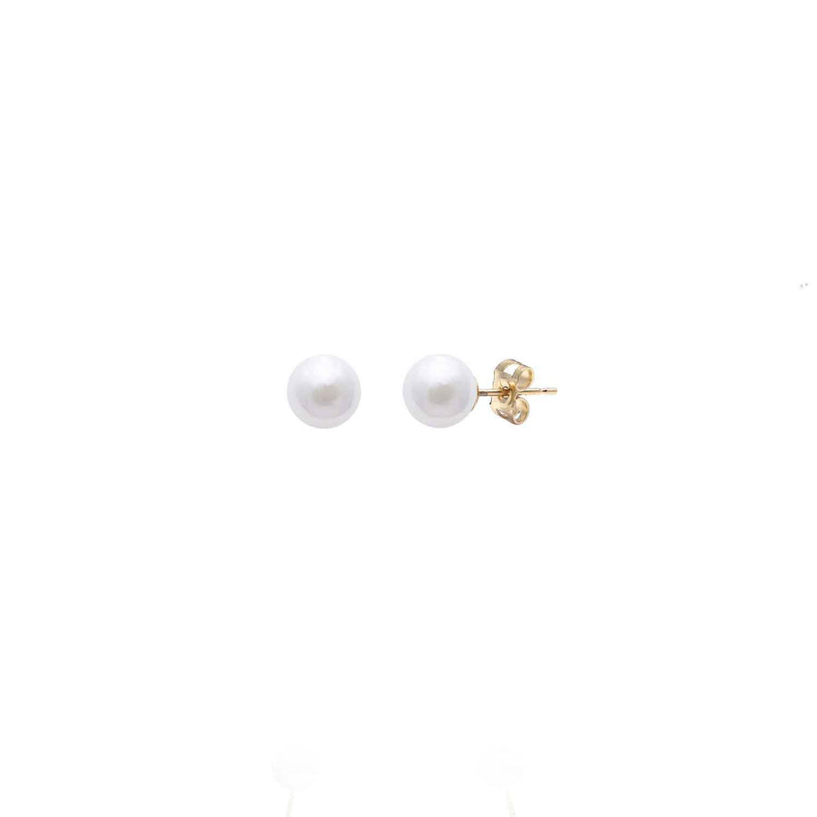 EC One Tiny White Pearl Studs