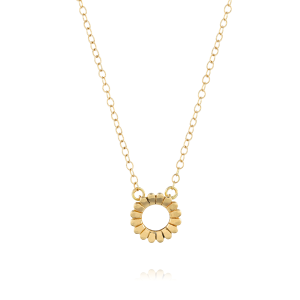 flora Bhattachary mini Lakshmi necklace in gold plated silver at EC One London