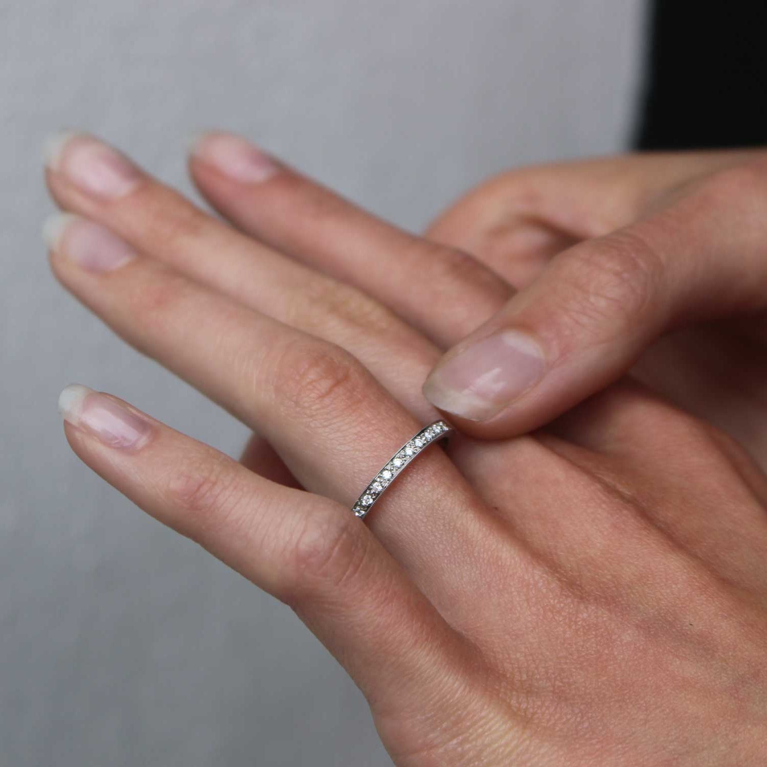 EC One Slim "Emma" Diamond recycled White Gold Eternity Ring