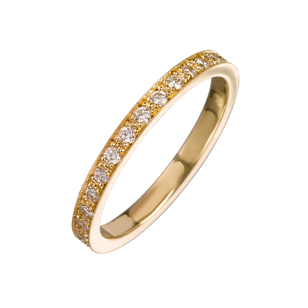 EC One recycled gold Half Slim EMMA Yellow Gold Diamond Eternity Ring