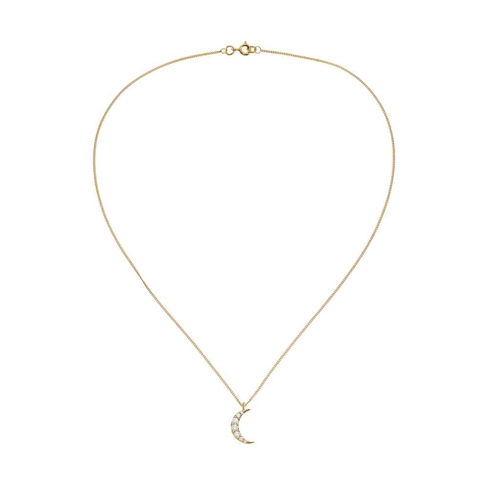 EC One Zoe & Morgan Zap Diamond Gold Necklace