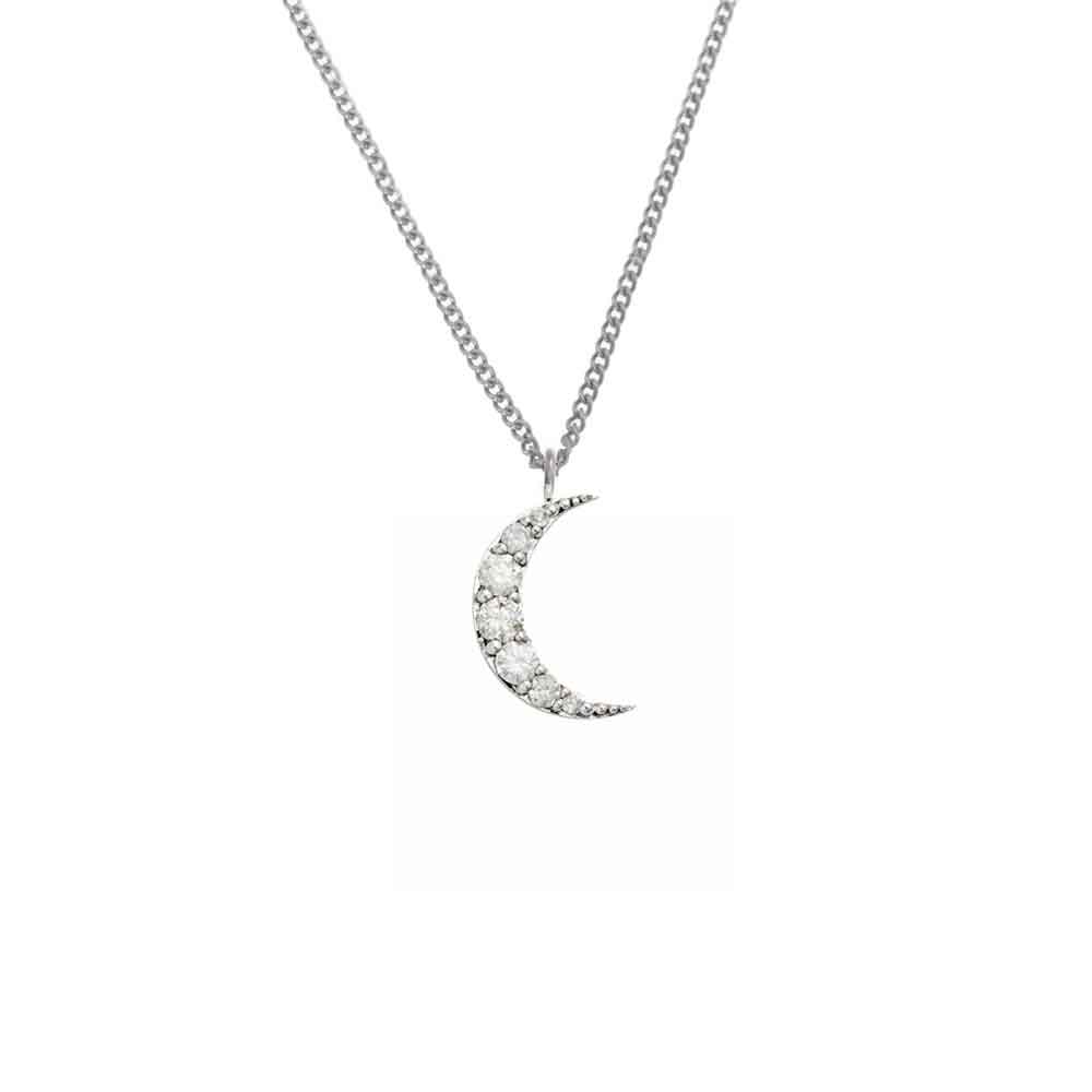 EC One Zoe & Morgan Luna Diamond white Gold necklace