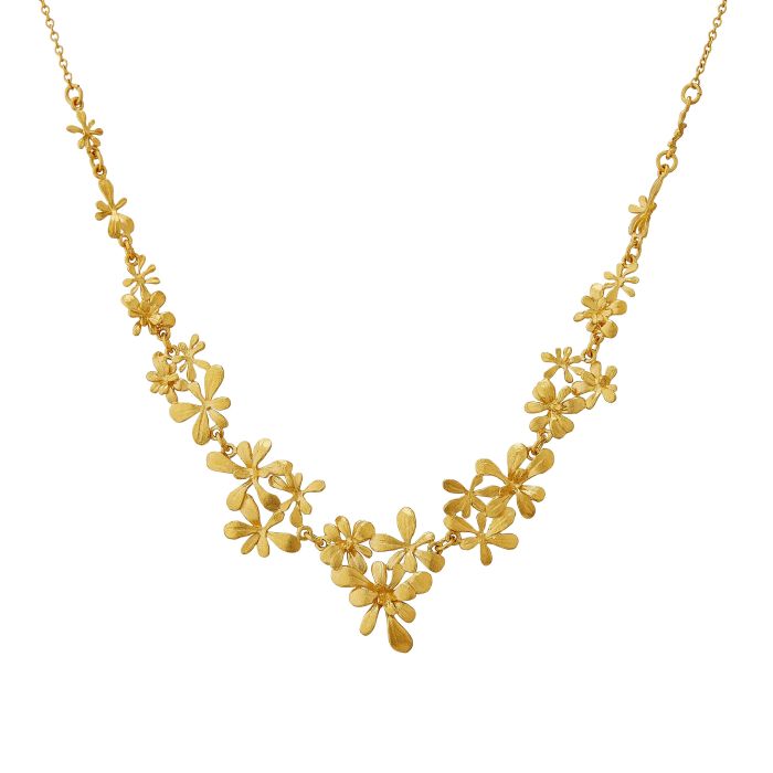 Alex Monroe Clustered Rosette Allure Collar Necklace at EC One London