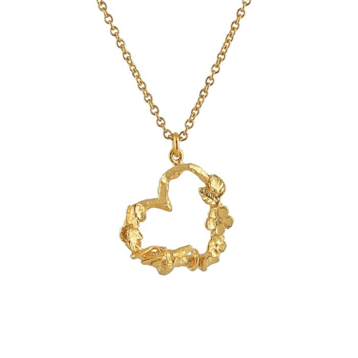 Alex Monroe Floral Heart Necklace with Itsy Bitsy Bee at EC One London