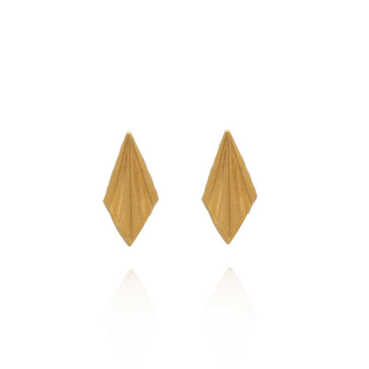 Alice Barnes at EC One Tiny Pleated Studs Gold Plated