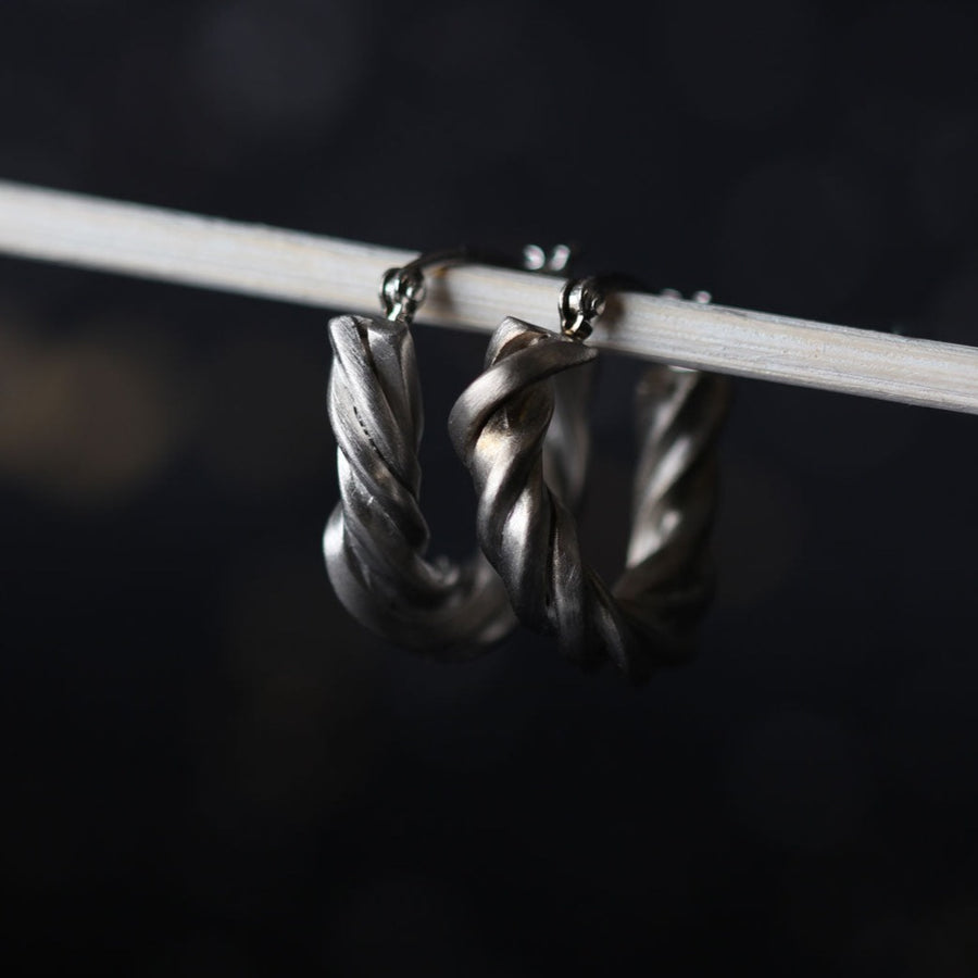 Completedworks Deep State Hoop Earrings Silver at EC One