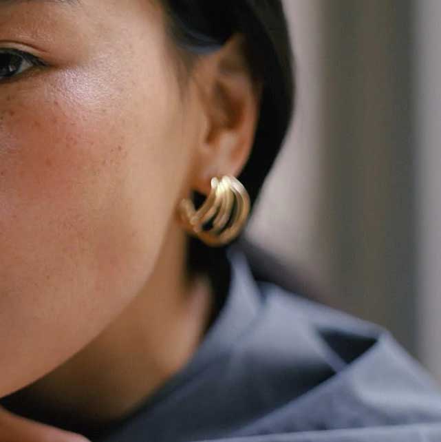 Completedworks Stratum Earrings Gold Plated at EC One London