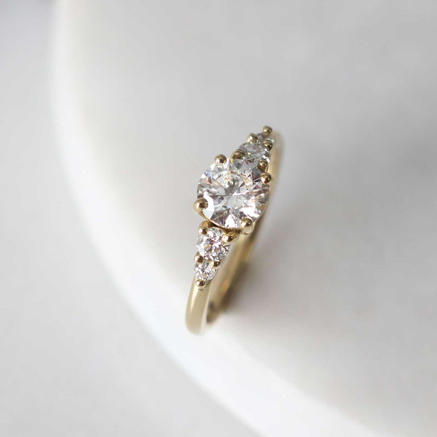 GENEVIEVE Yellow Gold 1.00ct Diamond Engagement Ring by EC One and made in their B Corp certified London workshop