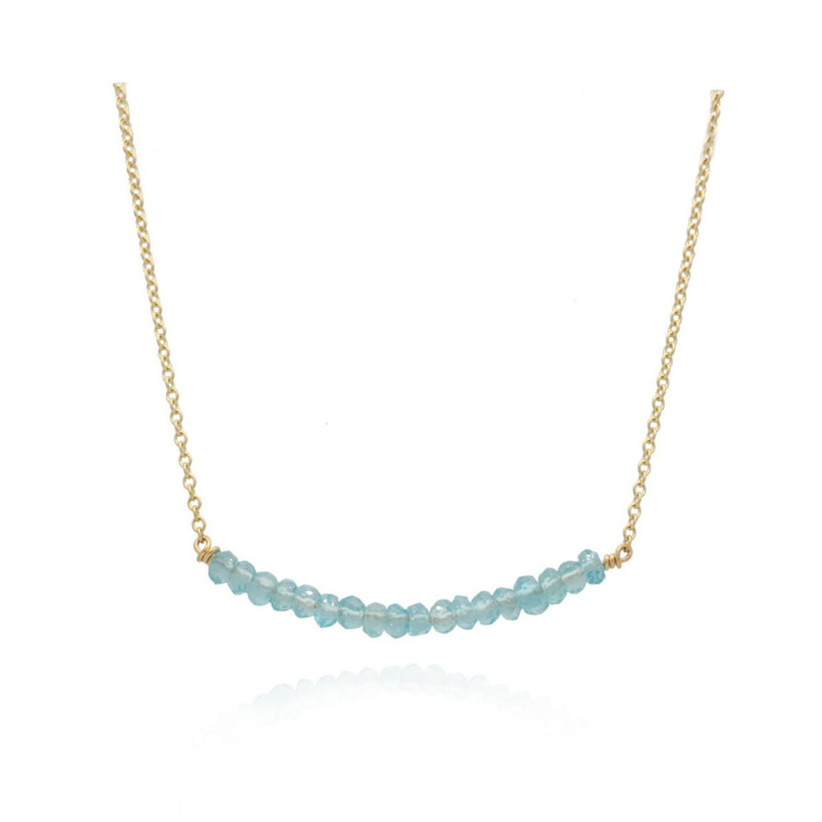 EC One Apatite Bar and Gold Chain Necklace