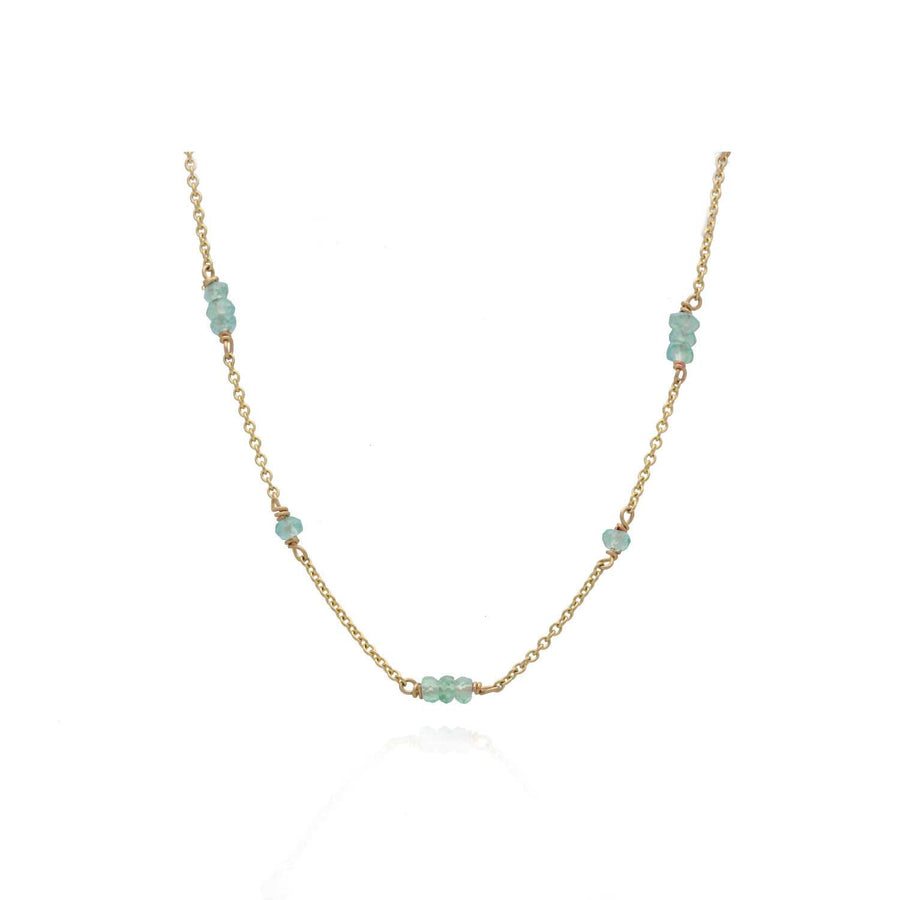 EC One Scattered Apatite and Gold Chain Necklace