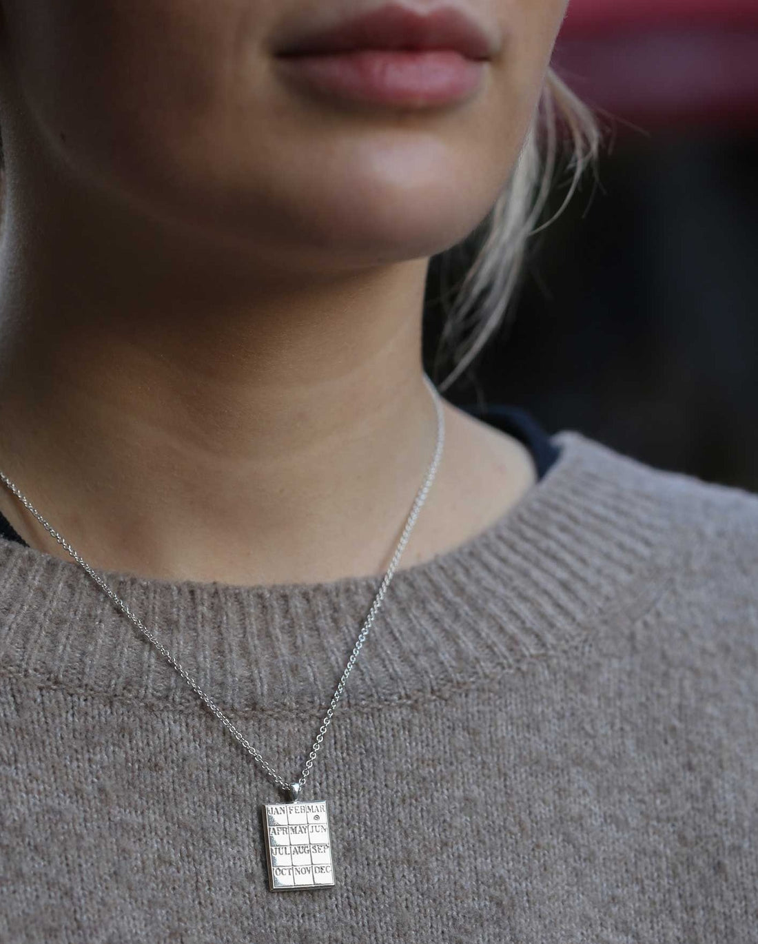 CALENDAR Necklace with Diamond Gold Plated made by EC One in London