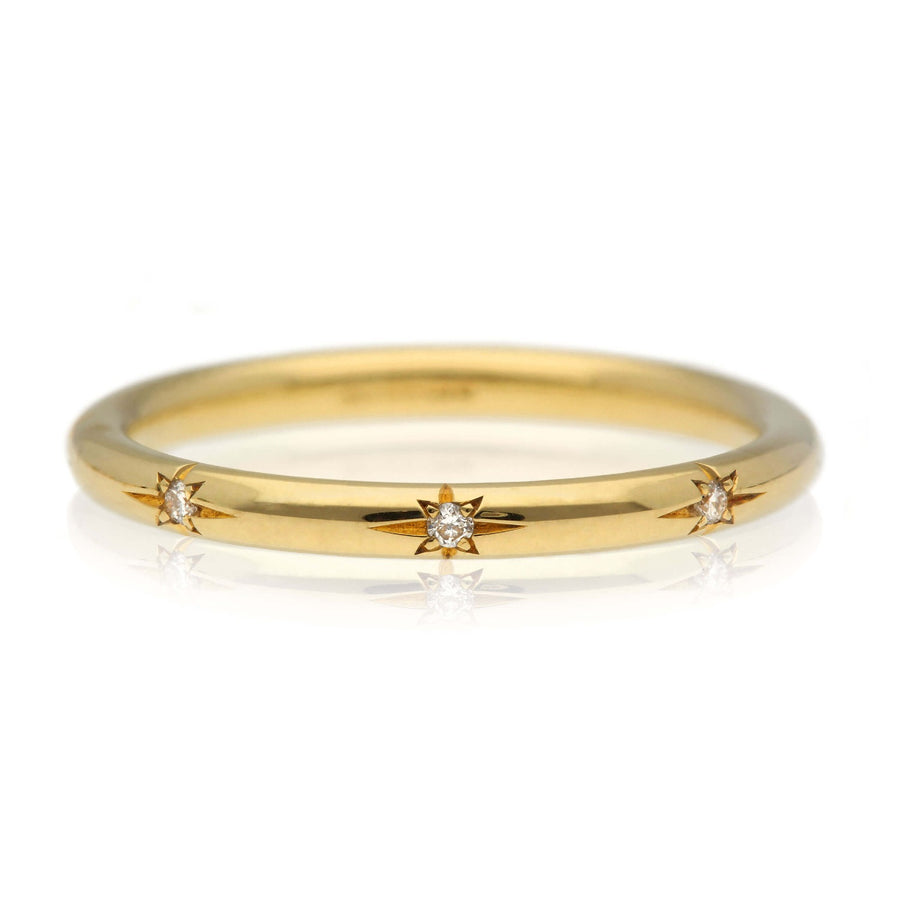 EC One Star-Set Diamond recycled Gold Wedding Ring