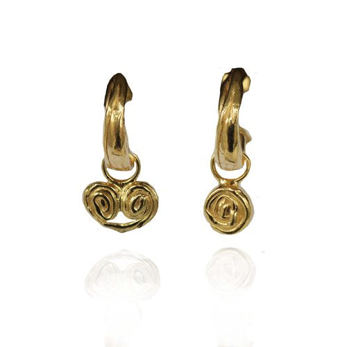 Ella stern Dancing Charm Drop Earrings Gold Plated at EC One London