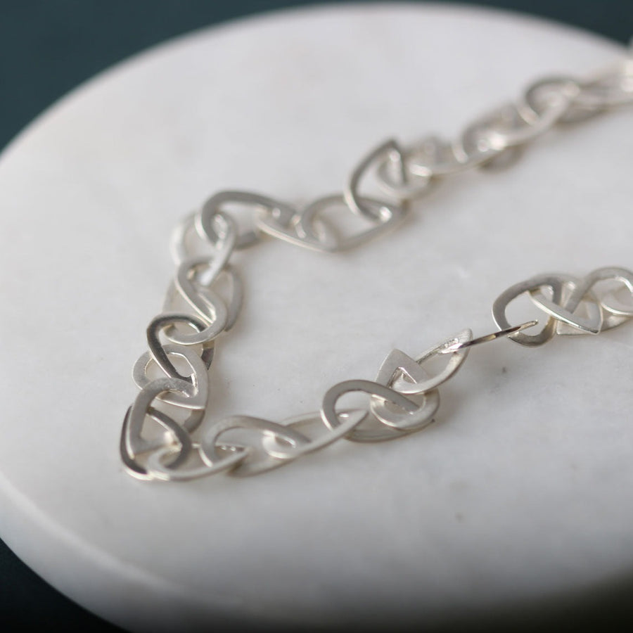 Everyday at EC One London Linear Pear Chain Necklace Silver