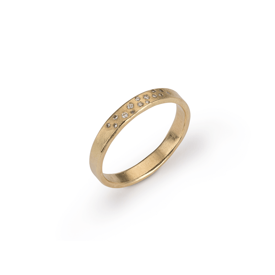 EC One Hannah Bedford recycled gold Diamond Wave Ring