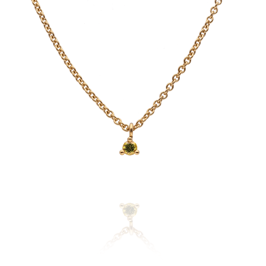 Tiny Ethical Sapphire Necklace Gold Plated