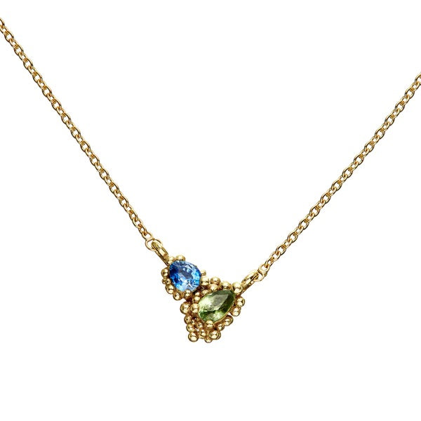 Hannah Bedford at EC One Dewdrop Sapphire Pendant in Yellow Gold