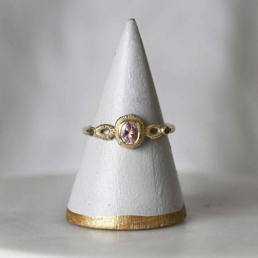 Helene Turbe Odette Morganite ring in recycled 9ct gold at EC One London