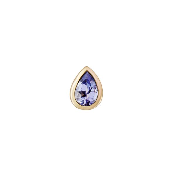 metier at EC One London Single mini bezel Pear Tanzanite Stud