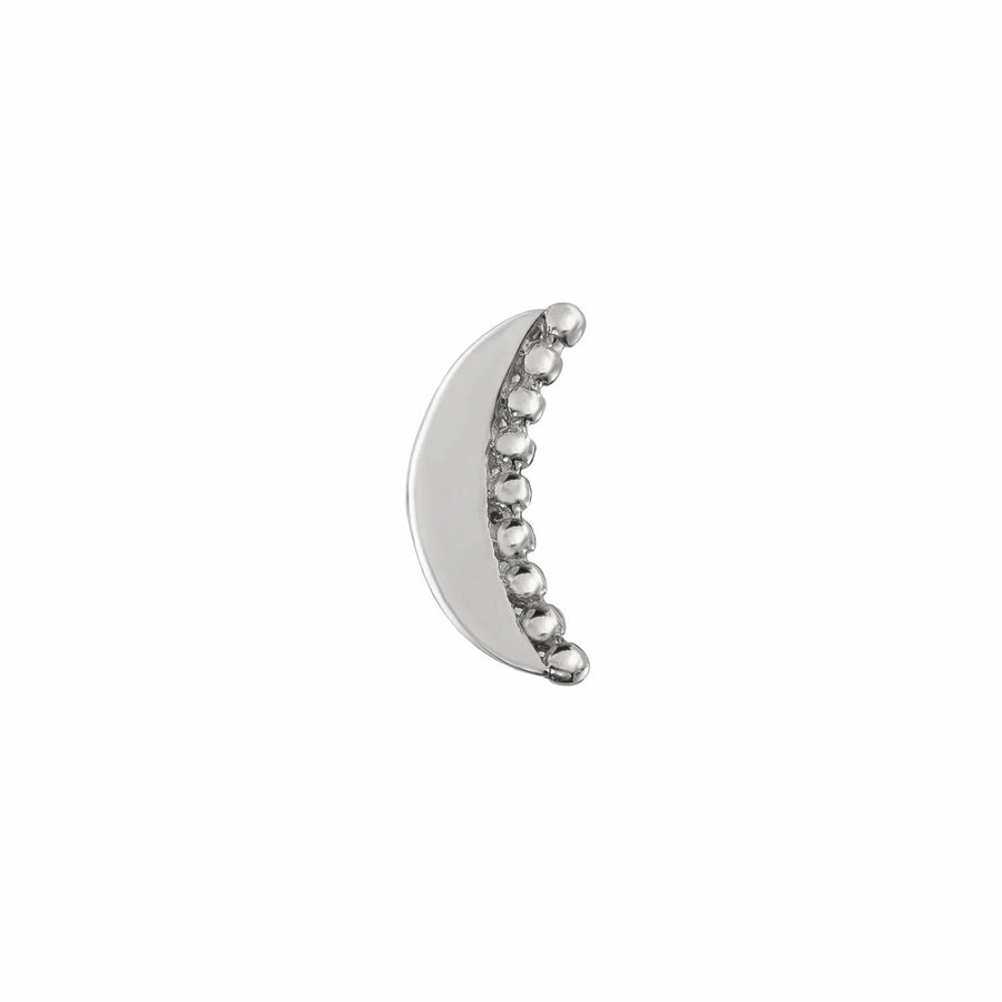 Metier Single DALA Bold Crescent Stud Earring White Gold at EC One