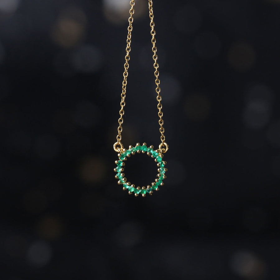 Pomegranate HALO Emerald Necklace at EC One London