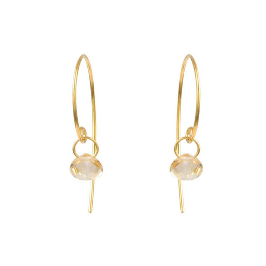 pomegranate SUNDANCE Citrine Hook Earrings at EC One London