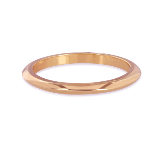 EC One Knife Edge recycled Rose Gold Wedding Ring