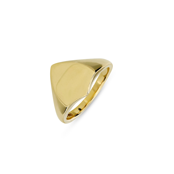 Shield Gold Signet Ring