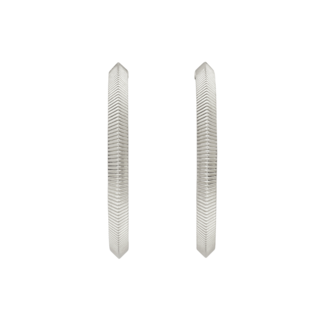 Zoe and Morgan at EC One London Tasa Silver Hoop Earrings at EC One