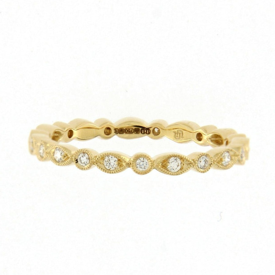 Ungar and Ungar Marquise & Round Diamond 18ct Yellow Gold Eternity Ring at EC One London
