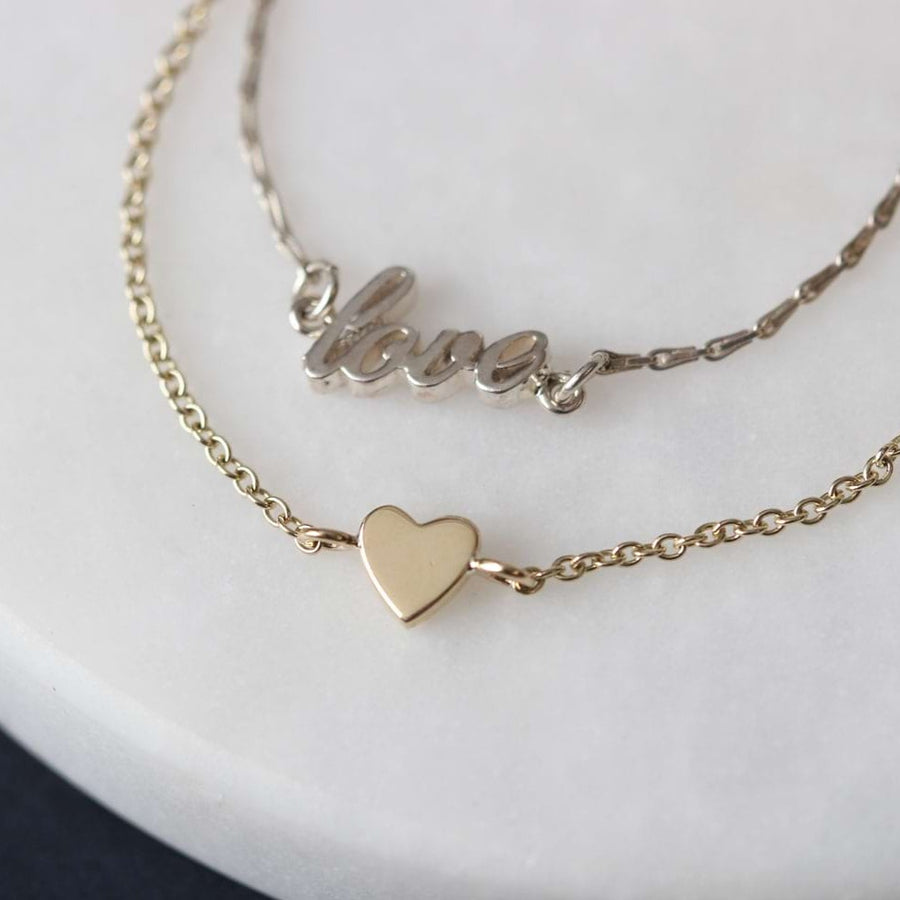 Alex Monroe Tiny LOVE Bracelet Silver at EC One London