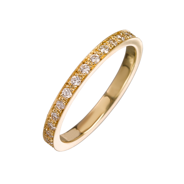 EC One 'Emma' Yellow recycled Gold Diamond Eternity Ring
